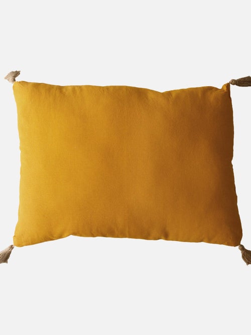Coussin avec pompons en jute - Kiabi