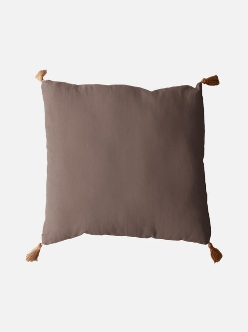 Coussin avec pompons en jute - Kiabi Coussin avec pompons en jute - Kiabi