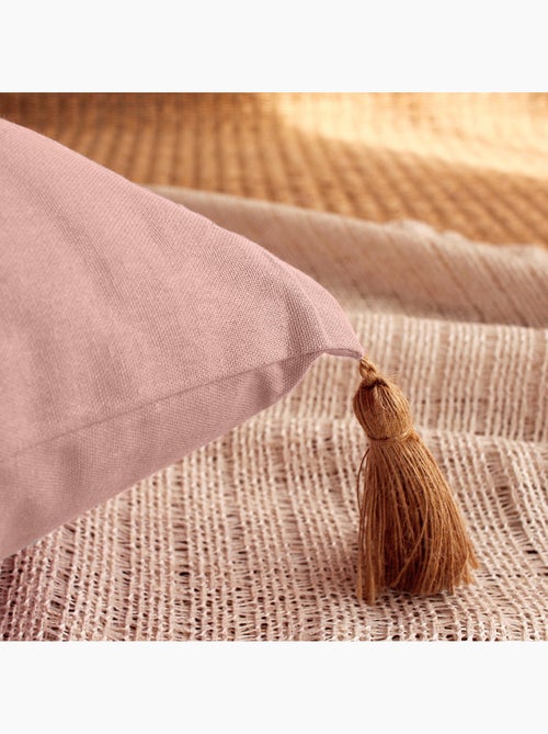 Coussin avec pompons en jute - Kiabi Coussin avec pompons en jute - Kiabi