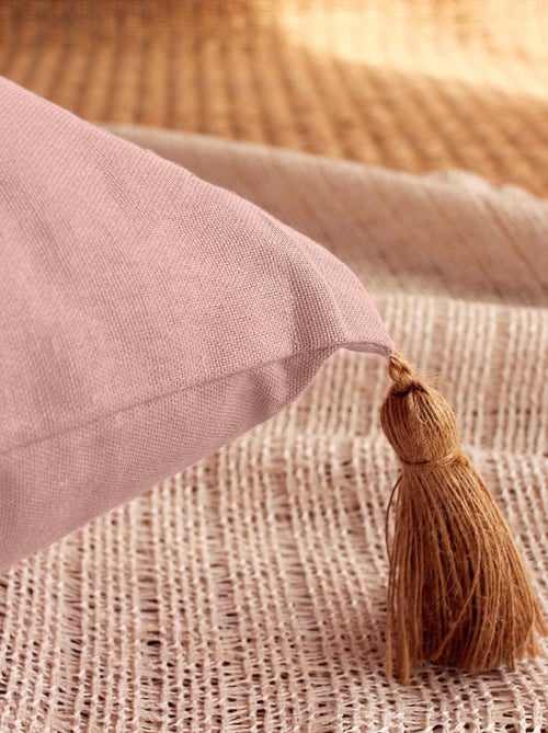 Coussin avec pompons en jute - Kiabi