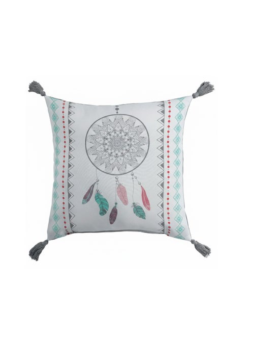 Coussin avec pompons Indila - Kiabi
