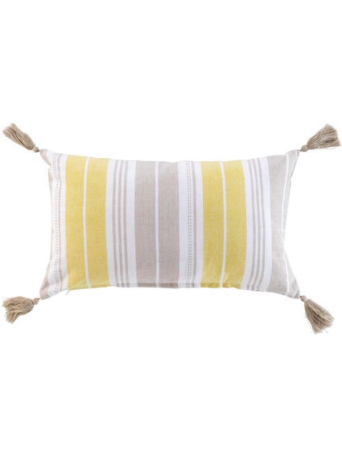 Coussin avec pompons Nature Line - Kiabi
