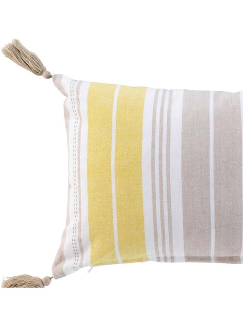 Coussin avec pompons Nature Line - Kiabi