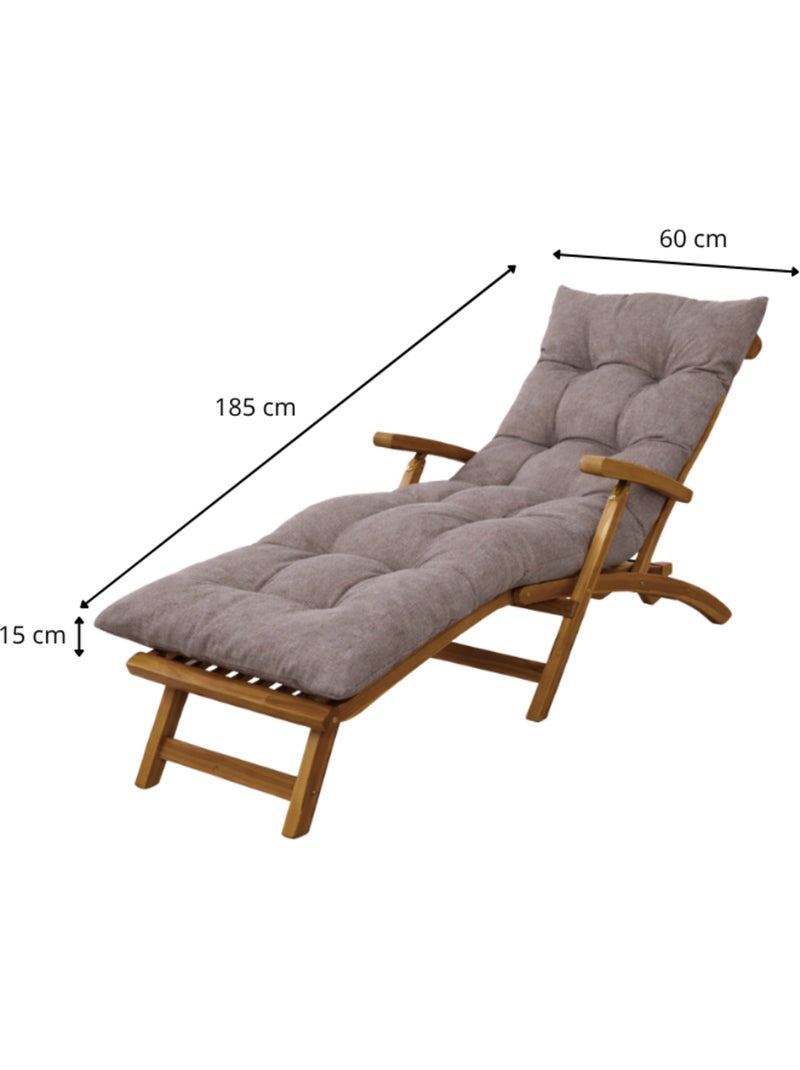 Coussin bain de soleil 185 x 60 x 15 cm Beige - Kiabi