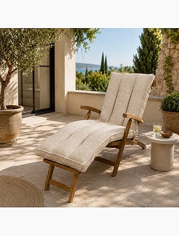 Coussin bain de soleil déhoussable 190x60x15 cm