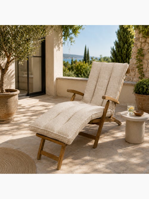 Coussin bain de soleil déhoussable 190x60x15 cm - Kiabi