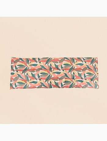 Coussin banc effet lin déperlant & anti-uv imprimé coloré 120x40cm
