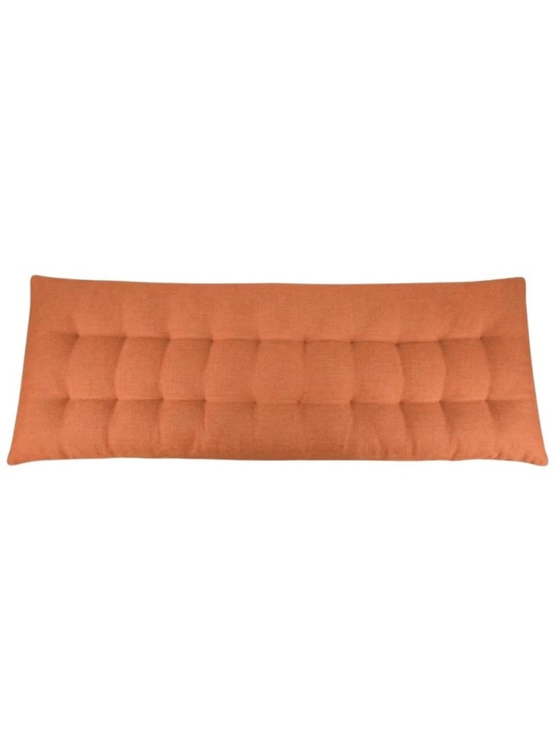 Coussin banc effet lin déperlant & anti-uv terracotta 120x40cm Terre cuite - Kiabi