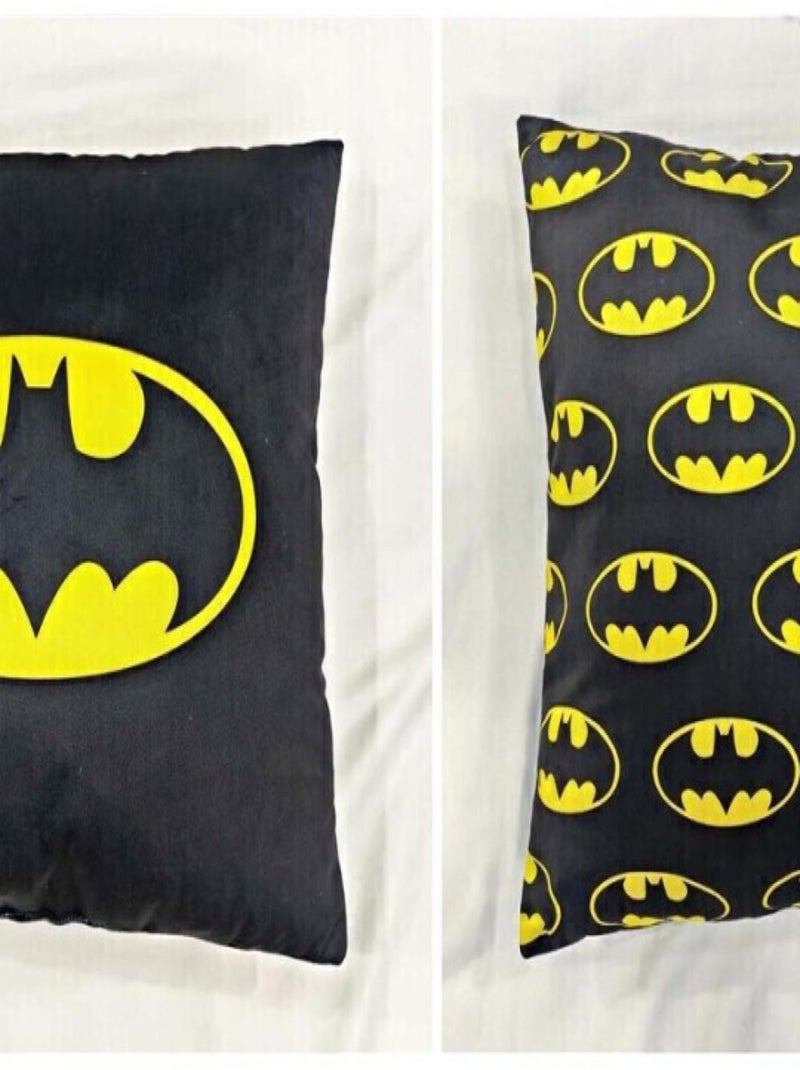 Coussin Batman - Logo Batman Noir et Jaune 40x40 cm Multicolore - Kiabi