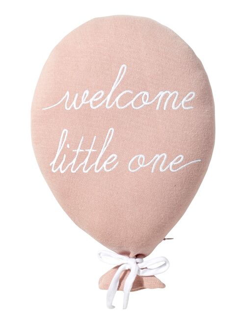 Coussin bébé en coton tricoté ballon "Welcome Little One" - Kiabi