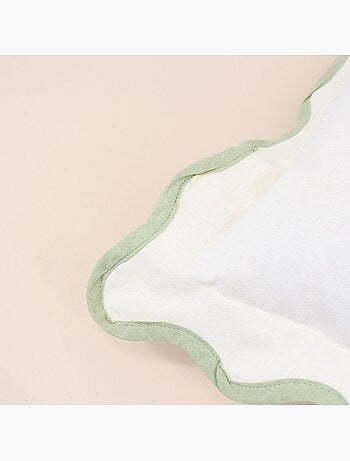 Coussin beige contour vagues 40x40cm