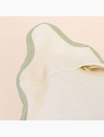 Coussin beige contour vagues 40x40cm
