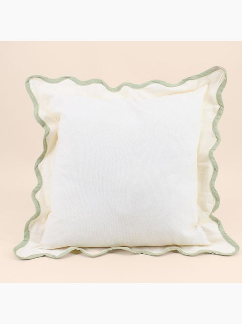 Coussin beige contour vagues 40x40cm - Kiabi Coussin beige contour vagues 40x40cm - Kiabi