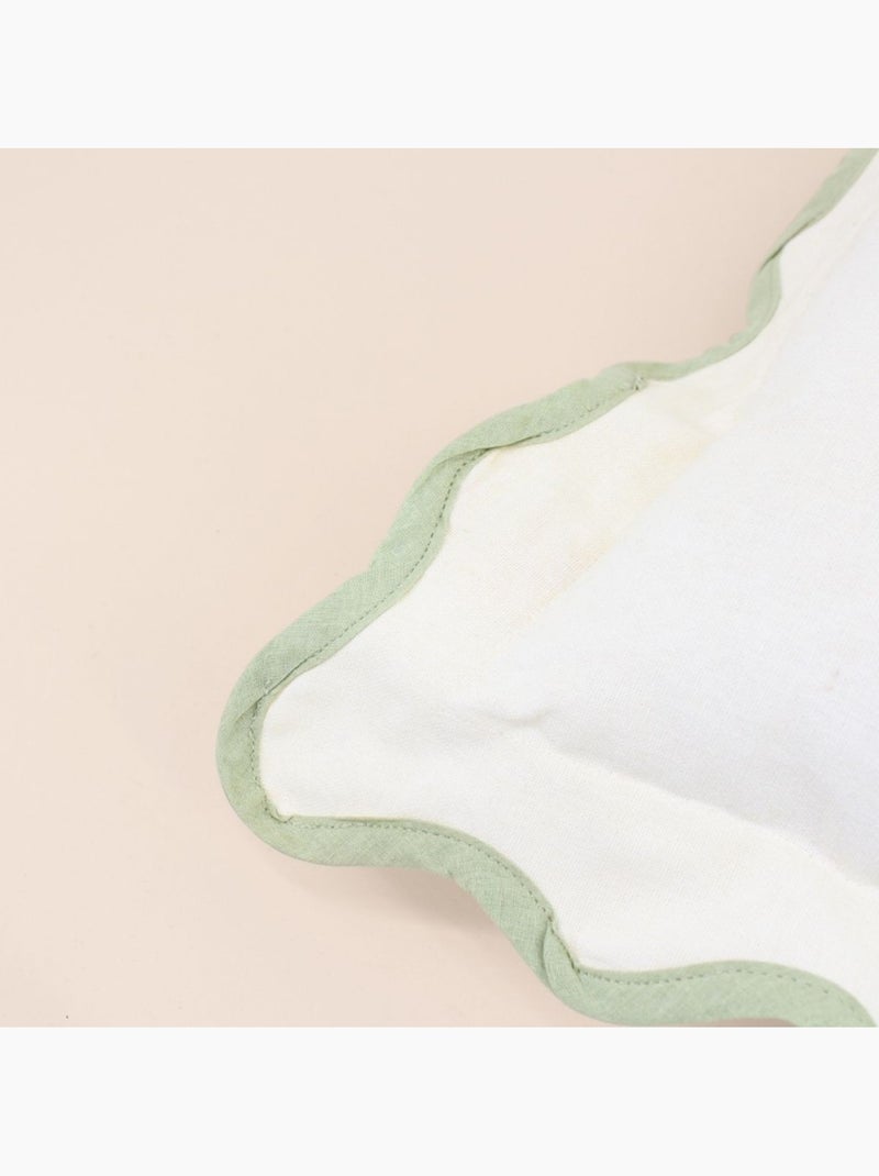 Coussin beige contour vagues 40x40cm Beige - Kiabi