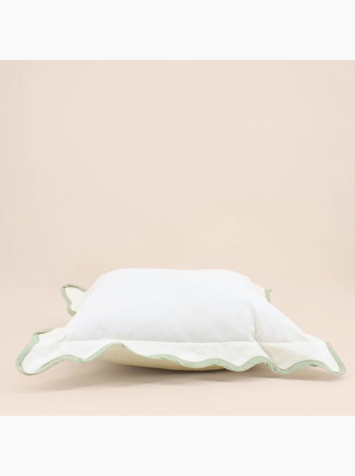 Coussin beige contour vagues 40x40cm - Kiabi Coussin beige contour vagues 40x40cm - Kiabi