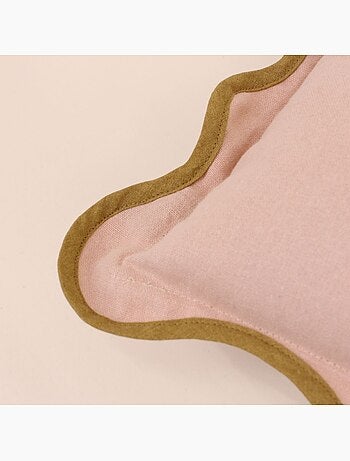 Coussin beige contour vagues 40x60cm