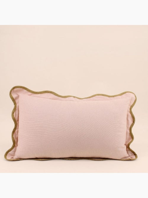 Coussin beige contour vagues 40x60cm - Kiabi