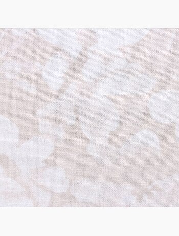 Coussin beige fleuri avec jute 40x40cm