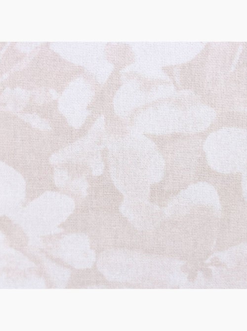 Coussin beige fleuri avec jute 40x40cm - Kiabi