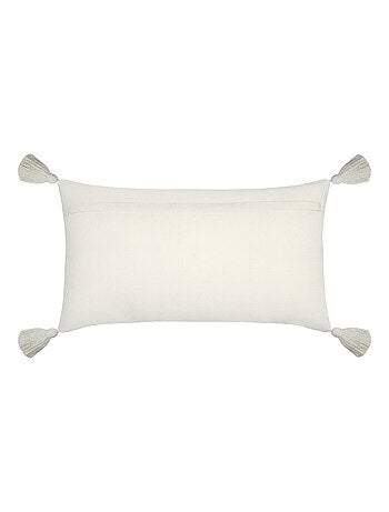 Coussin beige rectangulaire avec relief