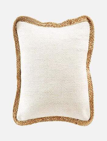 Coussin bifaces avec contour en jute