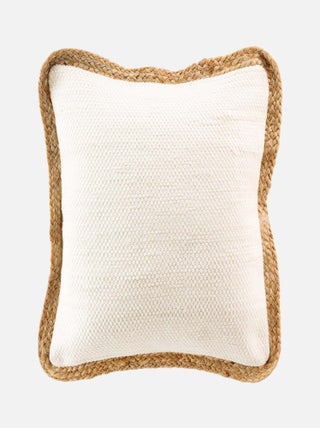 Coussin bifaces avec contour en jute