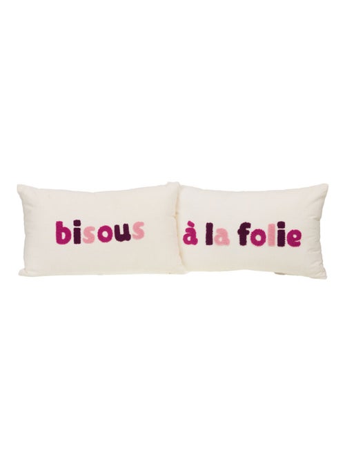 Coussin Bisous Folie – Un Message Tendre et Stylé (lot de 2) - Kiabi