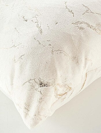 Coussin blanc - Effet marbré