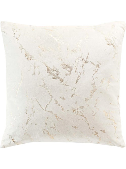 Coussin blanc  - Effet marbré - Kiabi