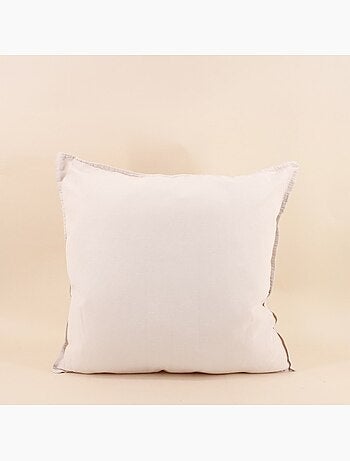 Coussin blanc avec lin 45x45cm