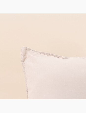 Coussin blanc avec lin 45x45cm