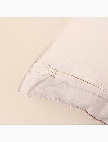 Coussin blanc avec lin 45x45cm