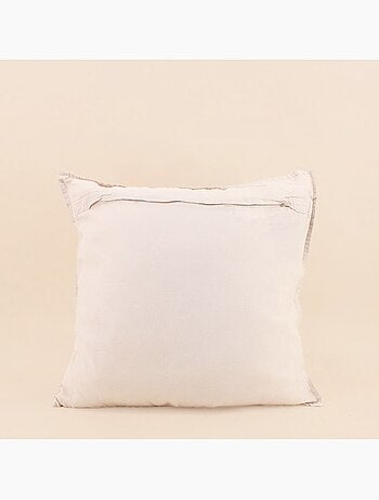 Coussin blanc avec lin 45x45cm