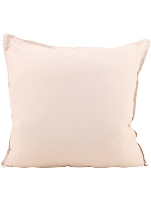Coussin blanc avec lin 45x45cm - Kiabi