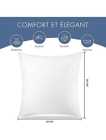 Coussin Blanc, Fibres Creuses Moelleuses, pour Canap?, Lit ou D?coration
