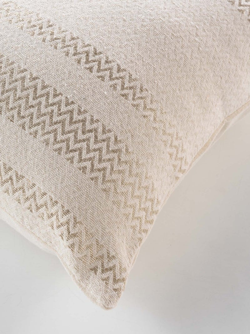 Coussin bohème doré déhoussable Blanc - Kiabi