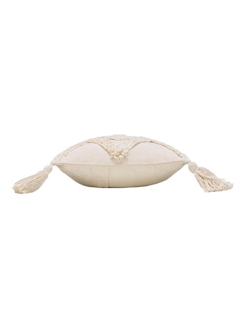 Coussin bohème tufté déhoussable - Kiabi
