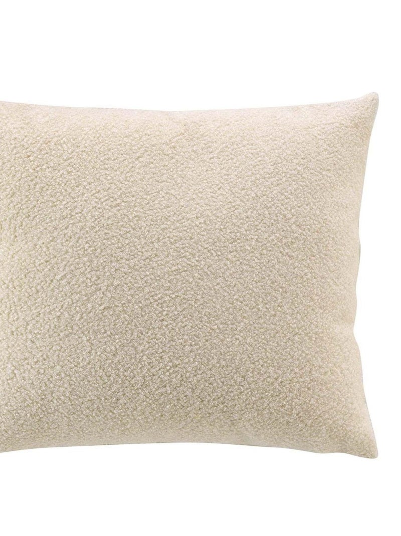 Coussin bouclette dehoussable Wooly Beige clair - Kiabi