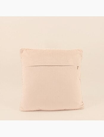 Coussin bouclette marron 40x40cm