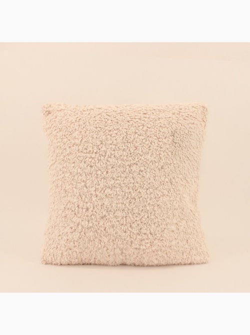 Coussin bouclette marron 40x40cm - Kiabi