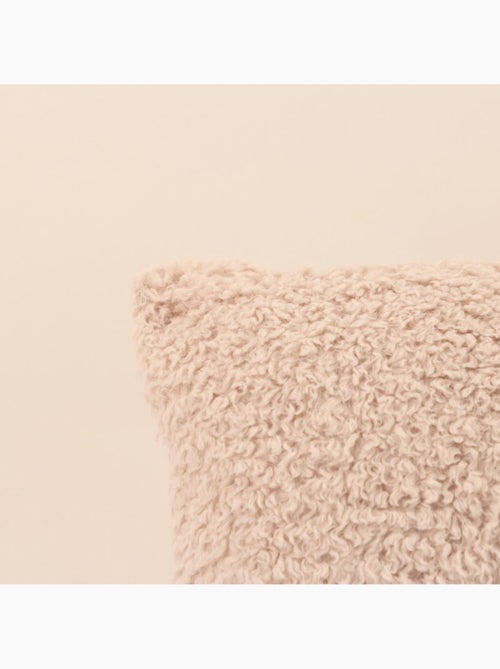 Coussin bouclette marron 40x40cm - Kiabi