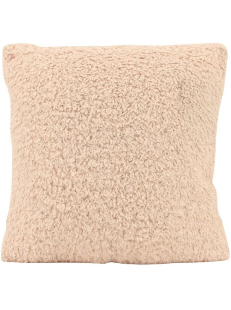 Coussin bouclette marron 40x40cm Marron - Kiabi