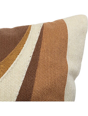 Coussin brodé à housse amovible en coton hary