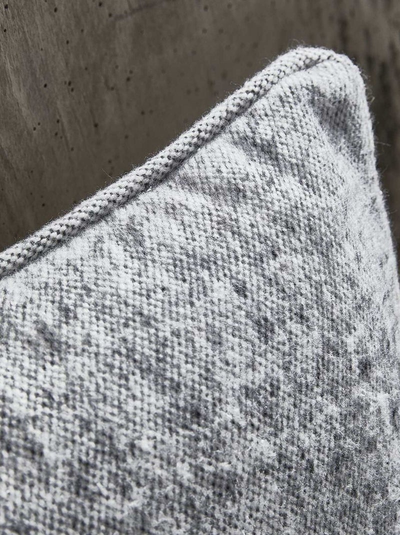 Coussin brodé déhoussable Gris - Kiabi