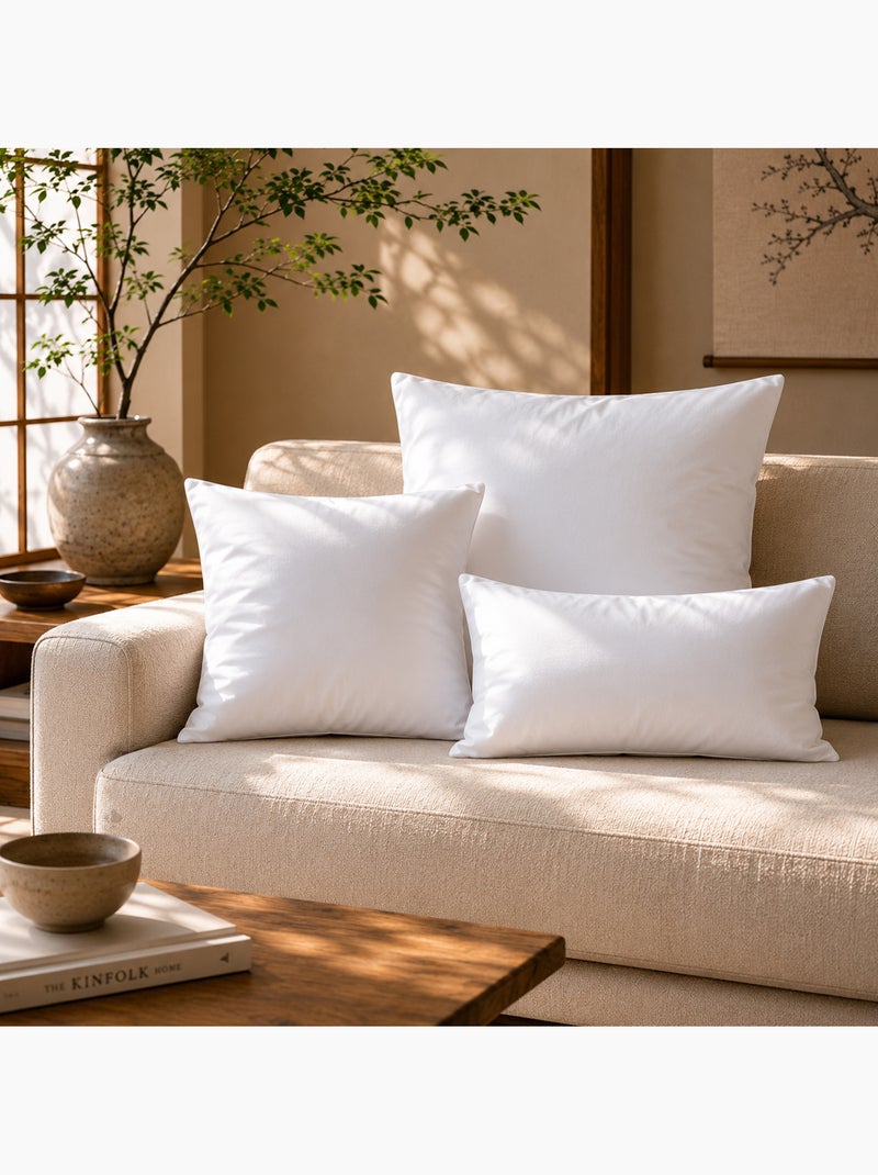 Coussin C Malin à recouvrir Fibres polyester Carré Blanc - Kiabi