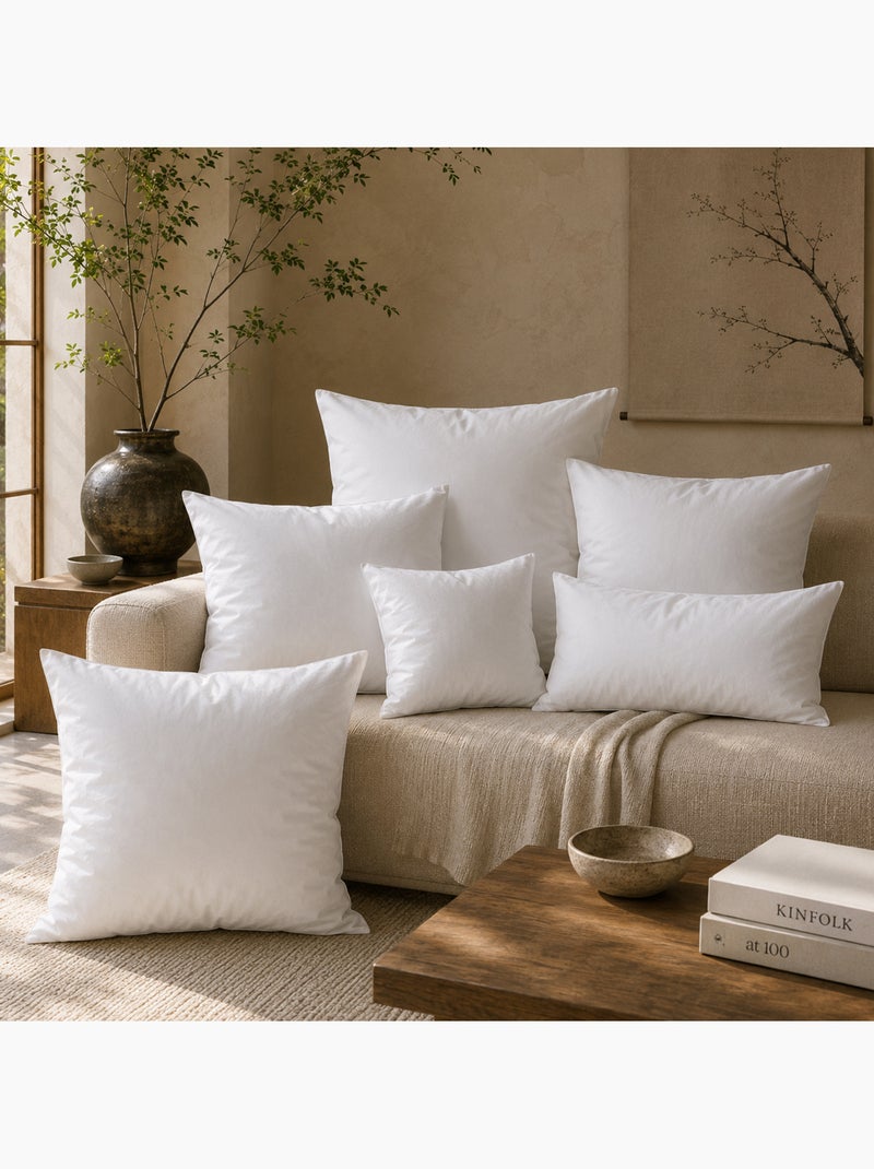 Coussin C Plumes à recouvrir Plumettes de canards Carré Blanc - Kiabi