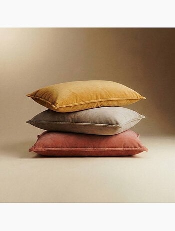 Coussin cale rein en velours de coton 35x70cm