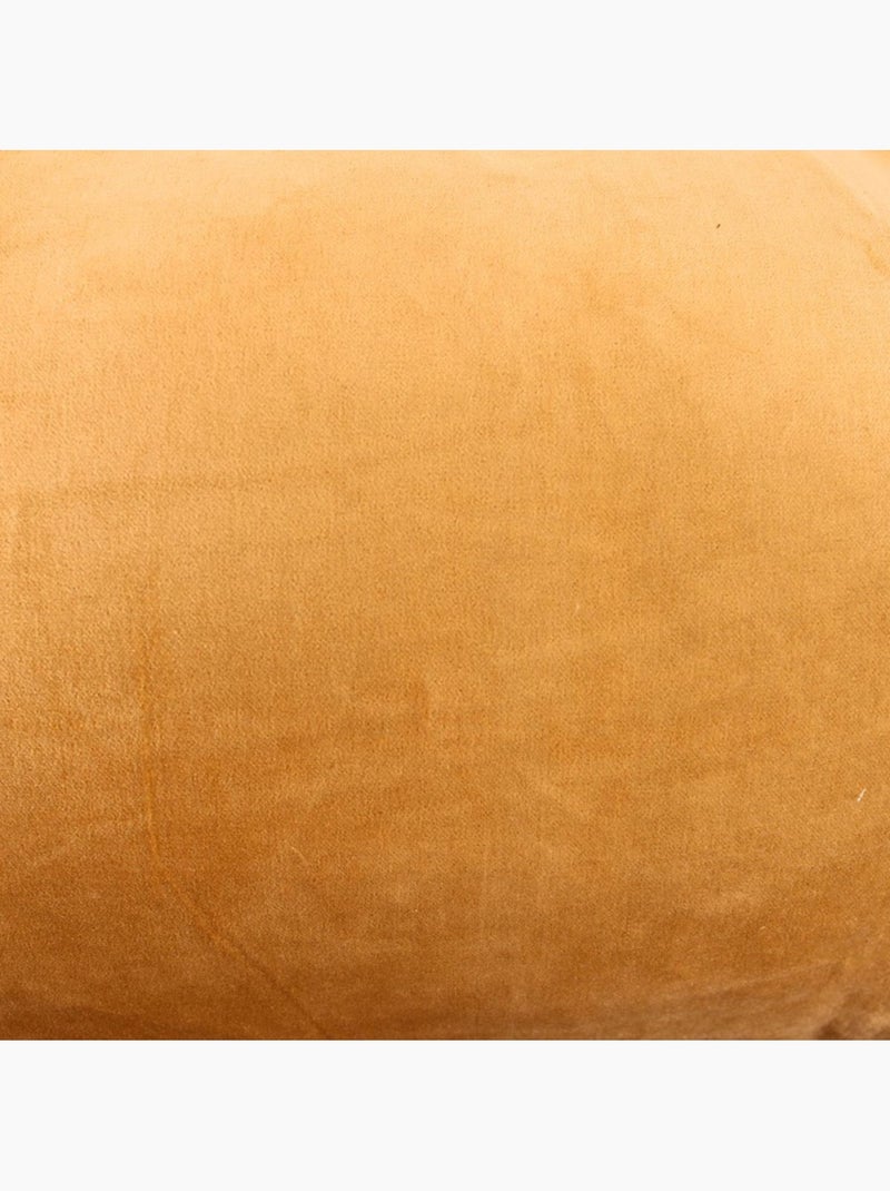 Coussin cale rein en velours de coton 35x70cm Moutarde - Kiabi