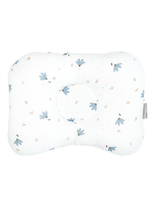 Coussin cale-tête ergonomique en gaze de coton, Bleuet SEVIRA KIDS - Kiabi