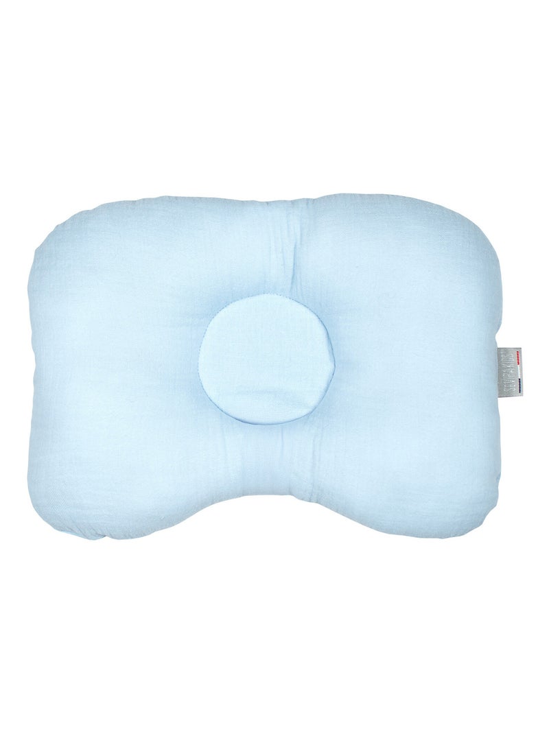 Coussin cale-tête ergonomique en gaze de coton, Jeanne SEVIRA KIDS Bleu - Kiabi